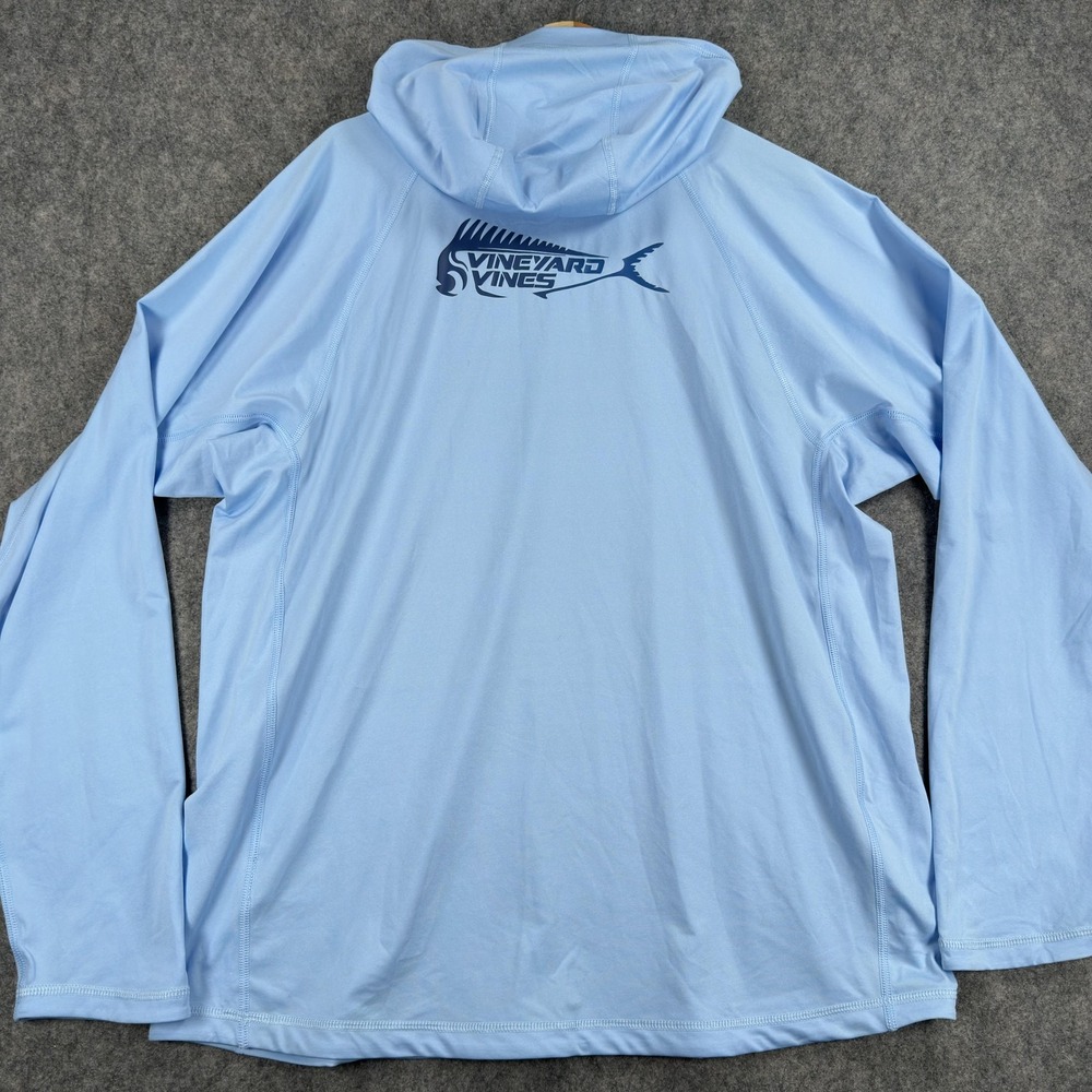 Vineyard Vines Performance Hoodie Shirt Mens Large Blue Mahi Fishing Graphic - Picture 12 of 16